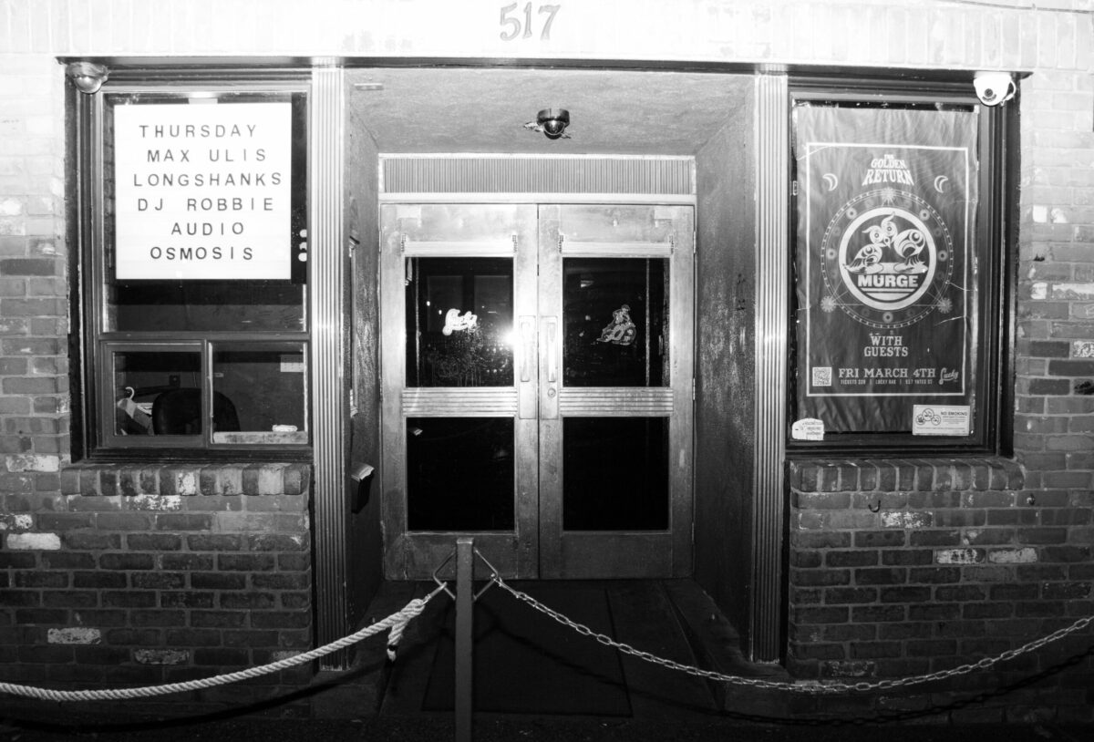 vintage lucky bar entrance in Victoria